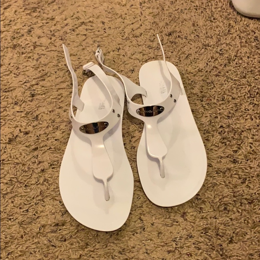 White Michael Kors sandals